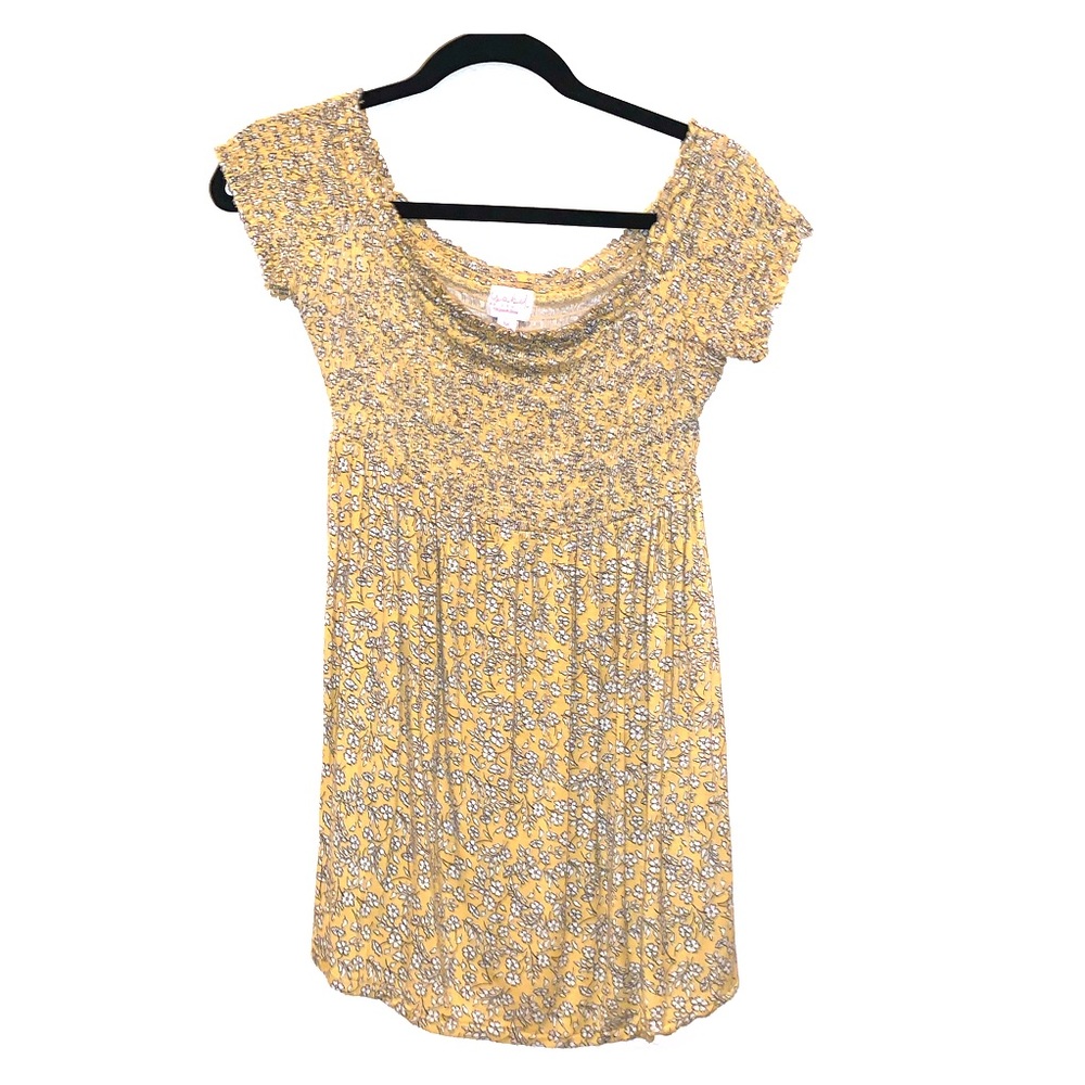 Maternity flower off the shoulder blouse